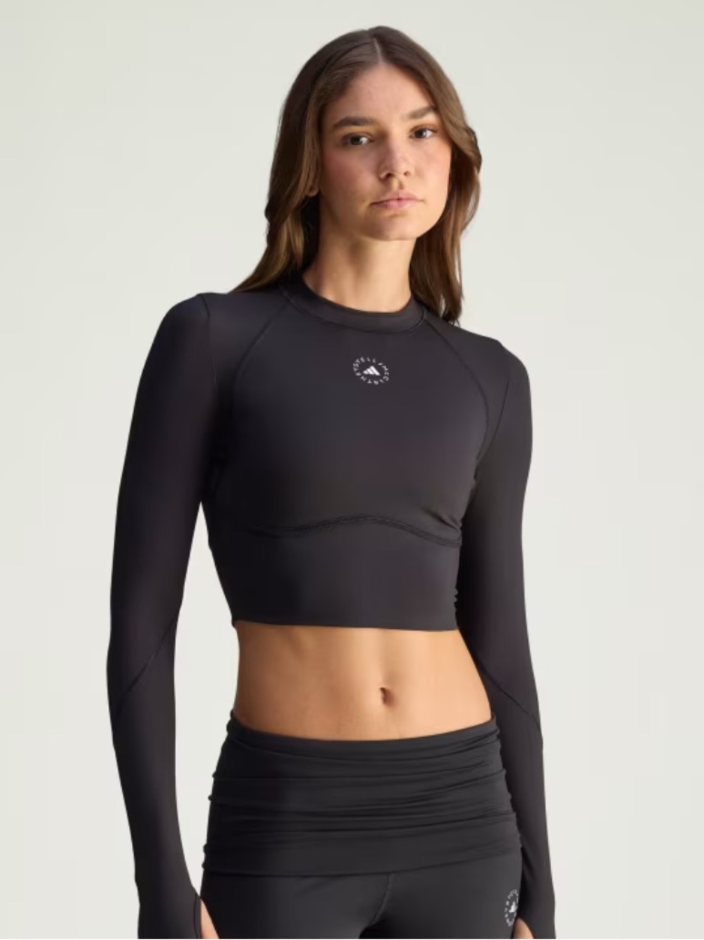 NEW💎ADIDAS BY STELLA MCCARTNEY TRAINING LONGSLEEVE CROP $100 - Picture 2 of 8